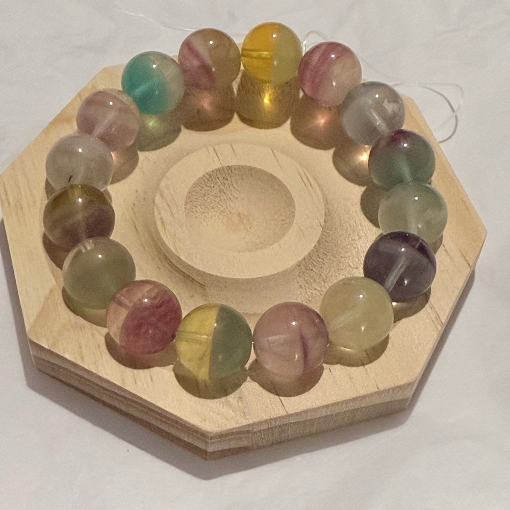 Gorgeous Chunky Fluorite Beaded Bracelet